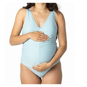 Kindred Bravely Maternity Swimsuit Size M Light Blue New With Tags